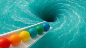 ШАРИКИ КАТЯТСЯ ПО ДЕРЕВЯШКАМ asmr Мультик про шарики ДЕТЯМ ГОНКА Шариков