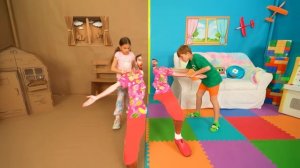 детский челлендж картонное против цветного