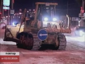 2010 год. Тюмень. Ледяные колеи на улицах города