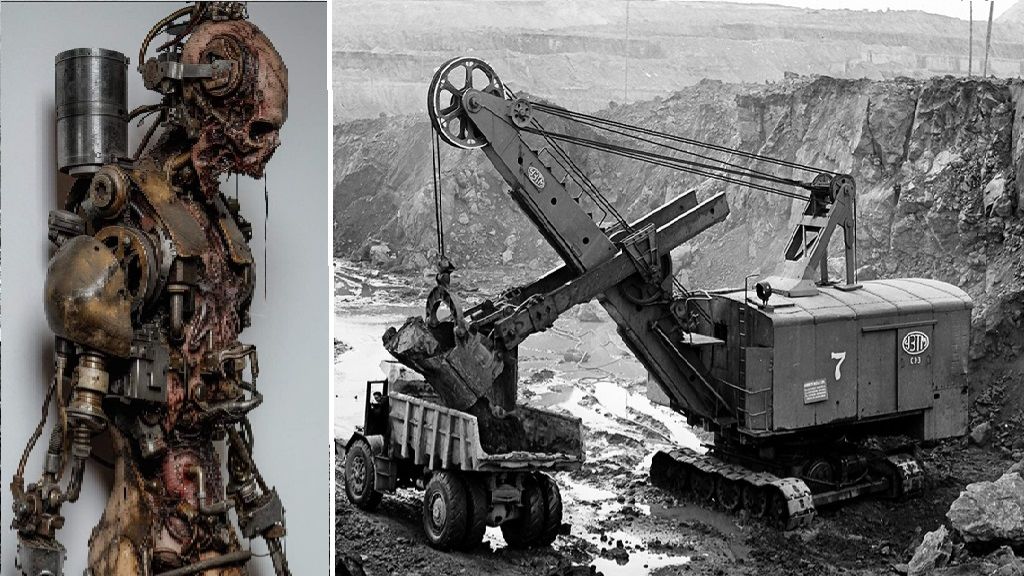 Экскаватор в карьере откопал древнего робота смотреть онлайн