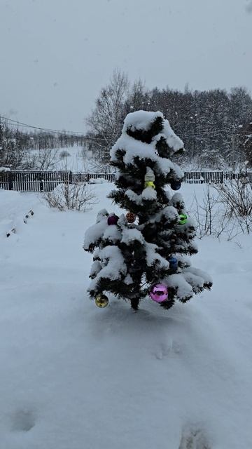 ёлка с игрушками, снег идёт 1 сек.mp4