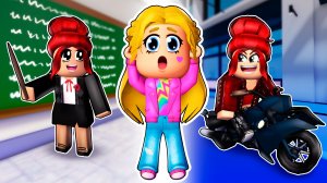 НОВАЯ УЧИТЕЛЬНИЦА ОКАЗАЛАСЬ БОССОМ БАНДЫ | Roblox История - Злата Бадабум