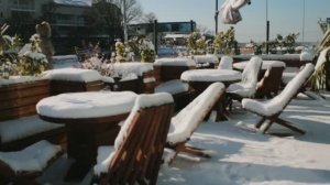 Прогулка по снежной Анапе 🌞 Речка Анапка. Пляж. Набережная 🌞 (снято на  Мир-20М) 17 января 2026 г.