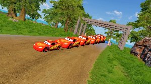 Мультики для детей. Молния маквин прыгает с горы