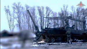 Боевая работа расчетов самоходных минометов «Тюльпан» группировки войск «Запад»