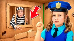 Майя и Маша в КАРТОННОЙ ТЮРЬМЕ — захватывающий челлендж!