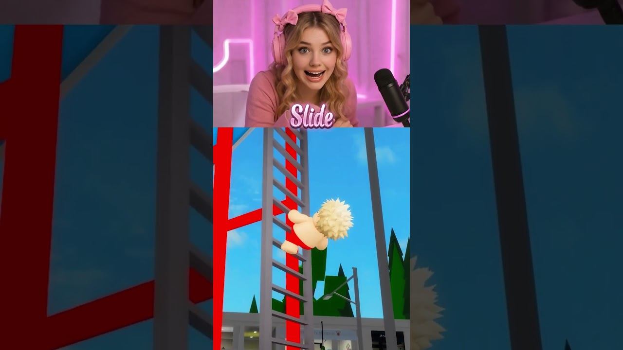 LilAlina Reacts to he pretended to drown in the pool...robloxshorts roblox