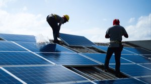 На крыше Казахского национального университета установили солнечные панели