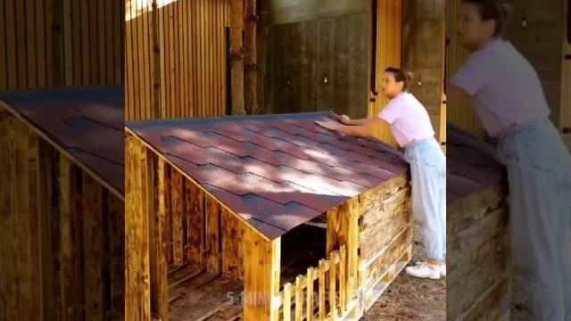 Как сделать будку из паллет, продолжение 🤝 смотреть онлайн