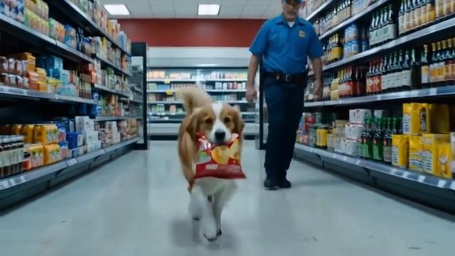 собака бежит по магазину от охраника гав гав смотреть онлайн