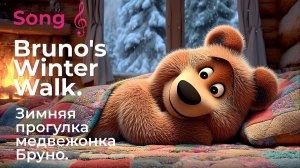 Песенка про зимнюю прогулку медвежонка Бруно | Добрый мультик и песня для малышей на английском