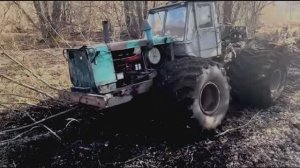 Тракторы Т-150К в работе и на бездорожье
