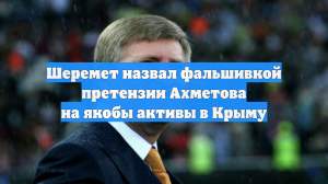 Шеремет назвал фальшивкой претензии Ахметова на якобы активы в Крыму