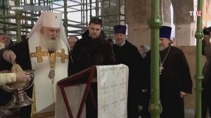 В Москве заложили капсулу в основание храма в честь Николая II