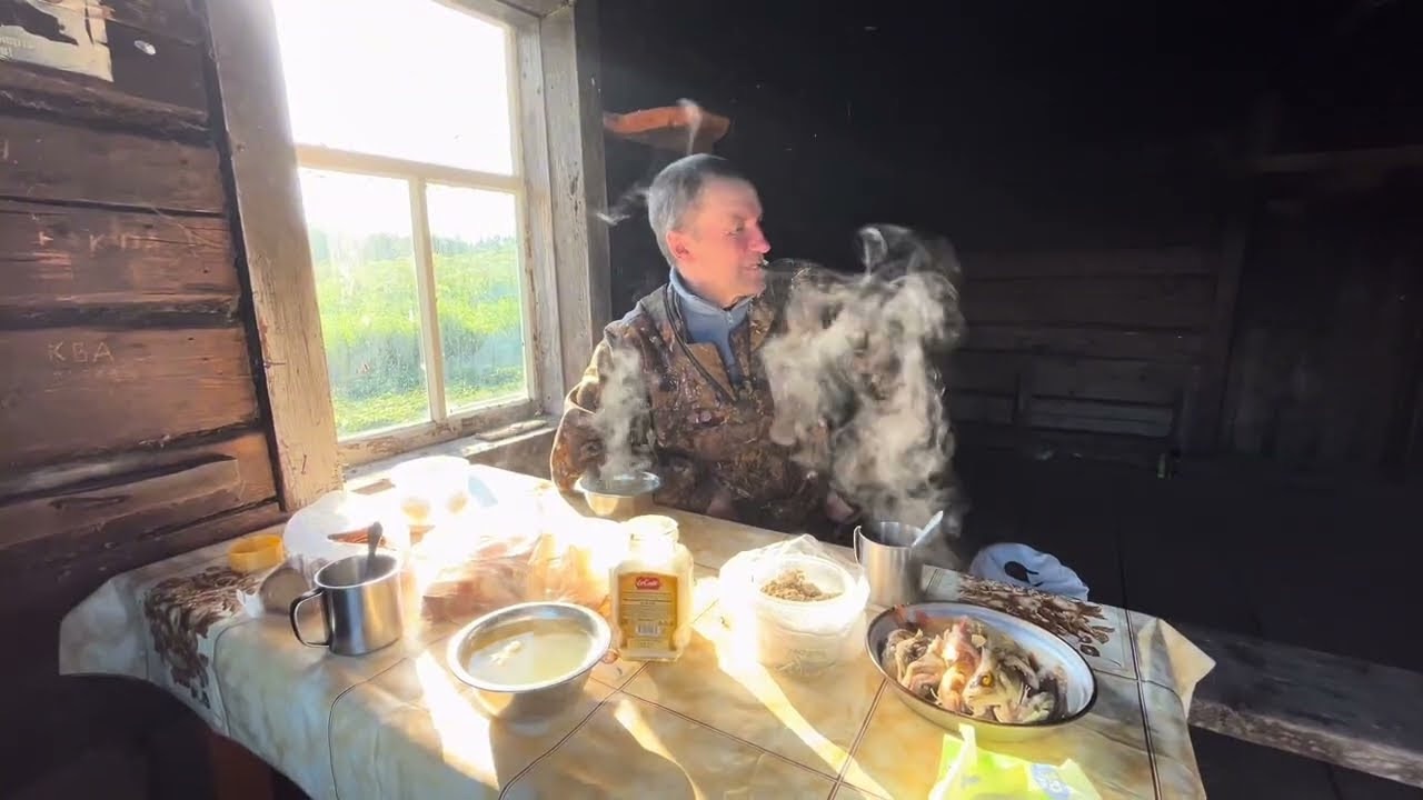 Таежная изба. Обустройство, уха, рыбалка. Ответы зрителям. Часть 2. смотреть онлайн