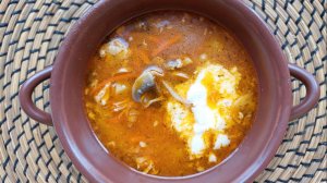 Суп с красной чечевицей и шампиньонами. Замечательный быстрый обед.