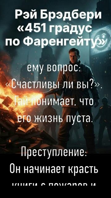 РЭЙ БРЭДБЕРИ "451 ГРАДУС ПО ФАРЕНГЕЙТУ" - ВСЕ КНИГИ МИРА ЗА МИНУТУ смотреть онлайн