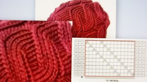 Шапка спицами , красивый простой узор.