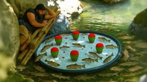 Невероятная техника рыбалки.