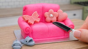 Невероятно милый 3D торт "Диван"  ☺️ Готовлю потрясающе красивые мини торты 🍰 Мини Кухня