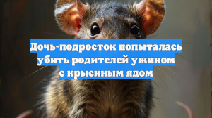 Девочка-подросток пыталась убить семью едой с крысиным ядом