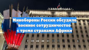 Минобороны России обсудило военное сотрудничество с тремя странами Африки