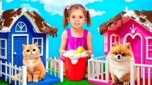 Майя хочет завести питомца — играем с животными