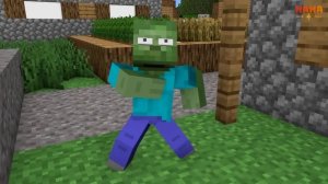 История девочки и мальчика-зомби (Майнкрафт анимация)