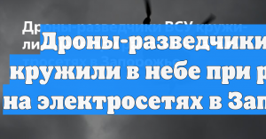 Дроны-разведчики ВСУ кружили в небе при работах на электросетях в Запорожье