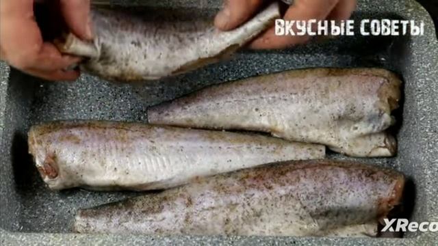 Минтай в духовке!Бесподобно вкусный и не дорогой рецепт! смотреть онлайн