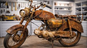 Реставрация Старого Ржавого Мотоцикла Honda