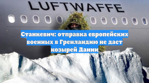 Станкевич: отправка европейских военных в Гренландию не даст козырей Дании
