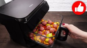 Готовлю за минуты! Самый простой и вкусный ужин - фрикадельки с овощами в аэрогриле! Проще не бывает