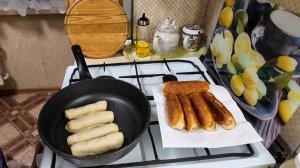 Жареные сосиски в тесте / Тесто без яиц получаются вкусные, мягкие