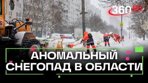 Устранение последствий аномального снегопада в Подмосковье