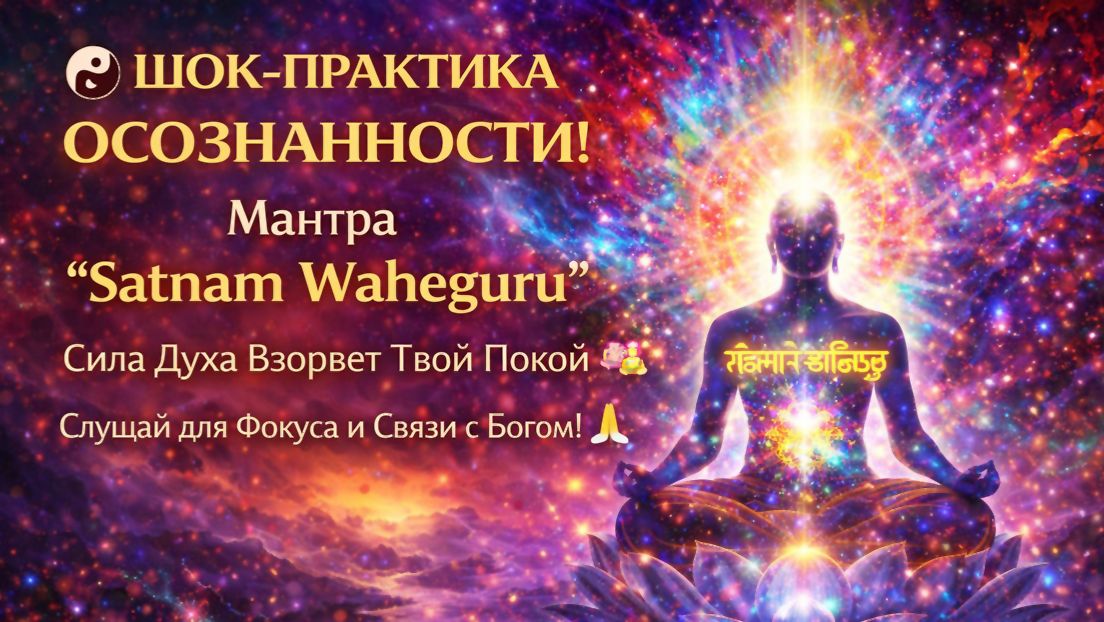 СИЛА ДУХА В ДЕЙСТВИИ Мантра Satnam Waheguru для спокойствия и осознанности! МАНТРА ИСТИННОЙ СИЛЫ 🙏✨ смотреть онлайн