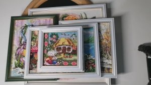 # 4 Оформленные работы, - вышивка крестиком...