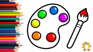 Мультик - раскраска для детей ПАЛИТРА. Учимся как рисовать ПАЛИТРУ вместе с детьми // ОБУЧАШКА ТВ