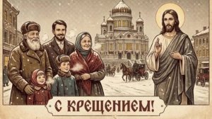 Поздравление с Крещением Душевная музыкальная видео открытка
