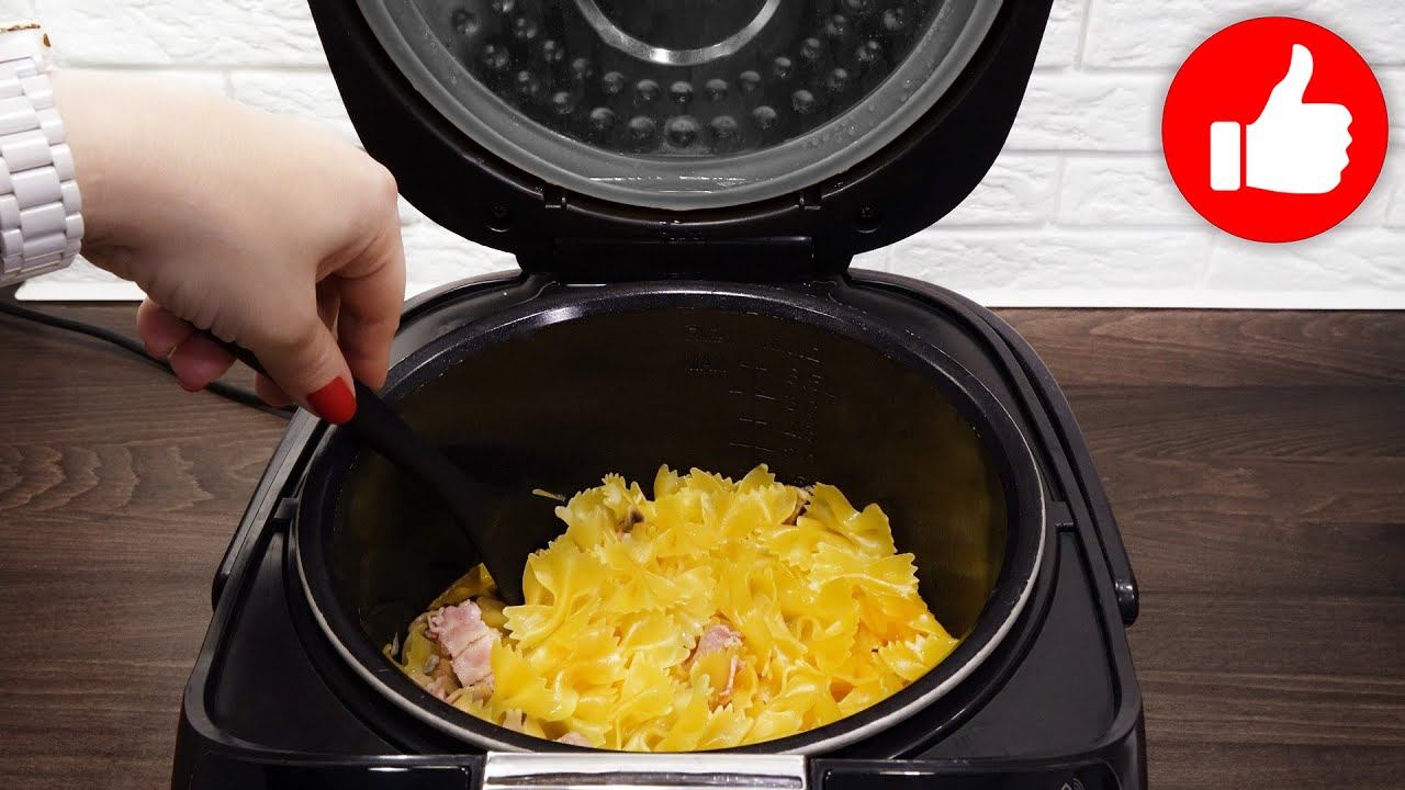 Идеальный Рецепт макарон с беконом и грибами в мультиварке. Все Любят Этот простой ужин. смотреть онлайн