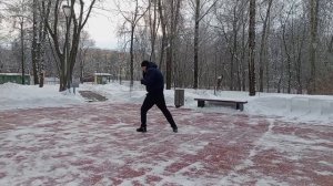 Кельчин Александр, тренировка по боксу на улице зимой, минус 15. #бокс #2026#рекомендации