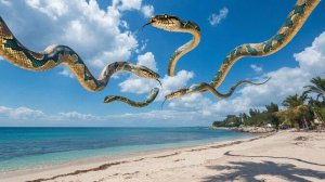 Змеи на абхазском пляже: Что на самом деле произошло? нашумевшЕЕ видео!!!