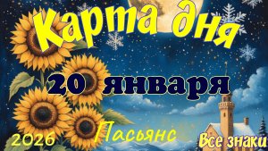 Карта дня❄20 января🎄☃️Пасьянс. Тайм-код в описании🦢
