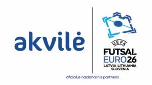 Akvile – oficialus UEFA salės futbolo EURO 26 nacionalinis partneris