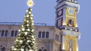 Праздничная Думская башня ✨️ #peterburg #travel #петербург #путешествия #интересныеместа #зима