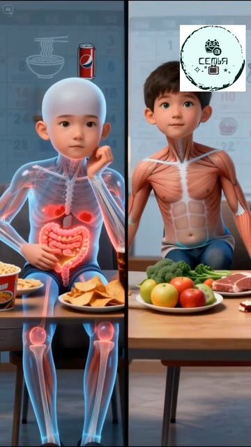 СРАВНИМ ПОЛЕЗНУЮ И НЕ ПОЛЕЗНУЮ ПИЩУ ДЛЯ РЕБЁНКА смотреть онлайн