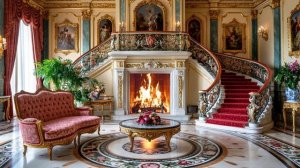 Уютный камин в роскошных апартаментах: атмосфера тепла и изысканности