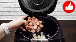 Лучший Ужин за Минуты! Обалденно Вкусно и Просто. Рецепт перловки с сосисками в мультиварке