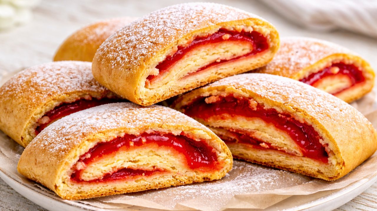 Полстакана кефира!  Простой рецепт печенья с вареньем! К чаю смотреть онлайн