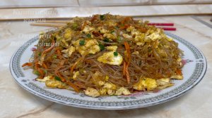 Фунчоза жареная с яйцом. Крахмальная лапша с яйцом. Китайская кухня с Оксаной Валерьевной.
